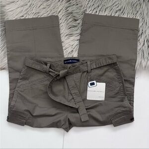 Bandolino Khaki Green Crop Pants with Belt size 10